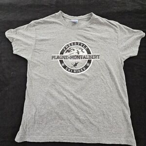 Free Style Ski Rider Plagne-Montalbert Safon Gray Short Sleeve T-Shirt Men's M